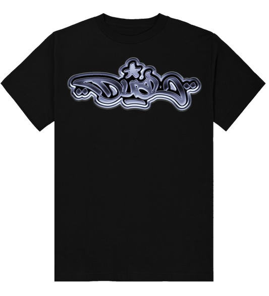 BLACK DUAL CHROME LOGO TEE